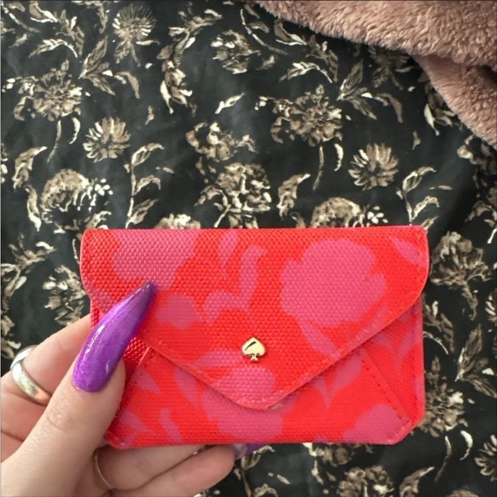 Kate Spade Floral Rose Envelope Card Case